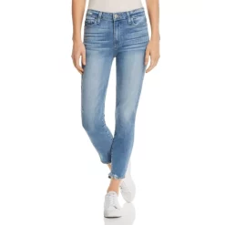 Discount ❤️ PAIGE Hoxton High Rise Cropped Raw Hem Skinny 👖 Jeans In Atterberry 🔔