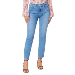 Budget 🎁 PAIGE Cindy High Rise Raw Hem Ankle Straight 👖 Jeans Music 👏