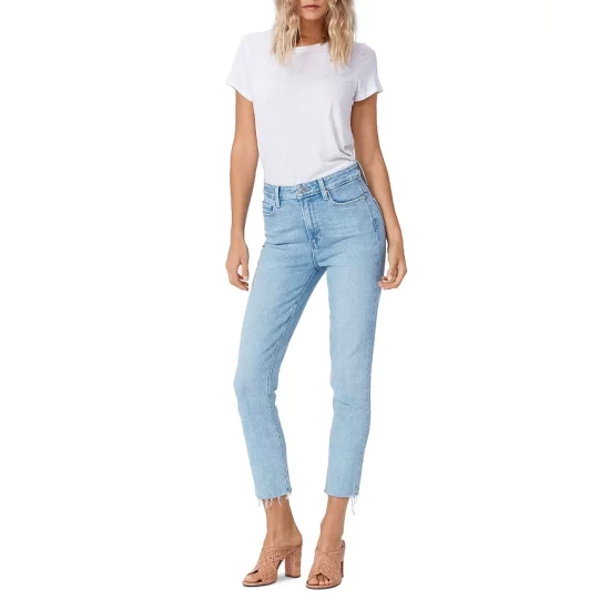 New π― PAIGE Cindy High Rise Raw Hem Ankle Straight π Jeans In Park Ave β 3 New π― PAIGE Cindy High Rise Raw Hem Ankle Straight π Jeans In Park Ave β - Image 3