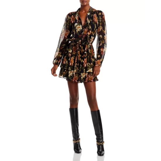 Best reviews of π PAIGE Elynne Silk Tiered Mini π Dress Black π 3 Best reviews of π PAIGE Elynne Silk Tiered Mini π Dress Black π - Image 3