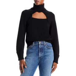 Promo βοΈ PAIGE Cherise Cutout Turtleneck Sweater Black π