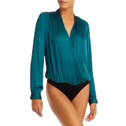 Outlet ❤️ PAIGE Sevilla Crossover V Neck Long Sleeve Bodysuit Black 🥰 -Skinny Jeans Store unnamed file 198