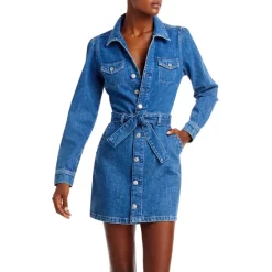 Cheapest π PAIGE Mayslie Long Sleeve Denim π Dress Kyrie π―