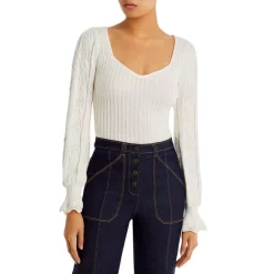 New ✨ PAIGE Europa Ribbed Sweater Ivory ⌛