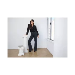 Discount ✨ PAIGE Lora Checkered Sheer Blouse Black 🌟 -Skinny Jeans Store unnamed file 311