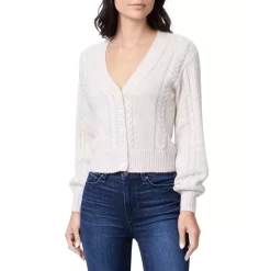 Best reviews of 🛒 PAIGE Sofie Cable Knit Cardigan Sweater Pastel Pink/silver 🌟