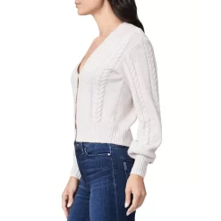 Best reviews of 🛒 PAIGE Sofie Cable Knit Cardigan Sweater Pastel Pink/silver 🌟 -Skinny Jeans Store unnamed file 331