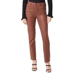 Best Sale π PAIGE Cindy High Rise Straight Leg Luxe π§₯ Coating π Jeans In Cognac Cognac Luxe π§₯ Coating π§¨