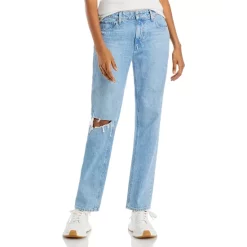 Budget β PAIGE Noella Destructed High Rise Straight Leg π Jeans In Starcourt Distressed π