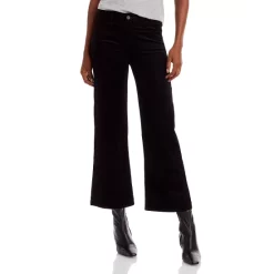 Brand new βοΈ PAIGE Leenah High Rise Ankle Wide Leg Corduroy π Jeans In Black π₯°