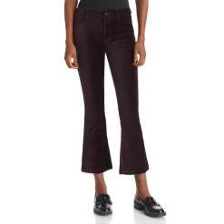 Brand new π PAIGE Claudine Velvet High Rise Kick Flare π Jeans In Black Cherry Blk Chry π