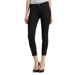 Discount 🧨 PAIGE Transcend Verdugo Mid Rise Cropped Skinny 👖 Jeans In Black Overdye ⌛