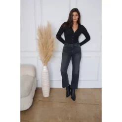 Flash Sale 👍 PAIGE Lafayette Ribbed Top Black 🔔 -Skinny Jeans Store unnamed file 518