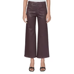 Deals π PAIGE Anessa Exposed Button High Rise Ankle Flare π Jeans In Chicory Luxe π§₯ Coated π