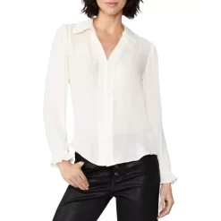 New 😉 PAIGE Silvina Pleat Blouse Ant White 😍