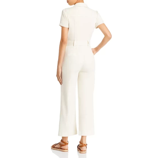 Cheapest 🧨 PAIGE Anessa Belted Cuffed Jumpsuit Qrtzsand 🔥 2 Cheapest 🧨 PAIGE Anessa Belted Cuffed Jumpsuit Qrtzsand 🔥 - Image 2
