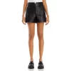 Coupon 🎁 PAIGE Jonas Faux Leather Shorts Black 🧨
