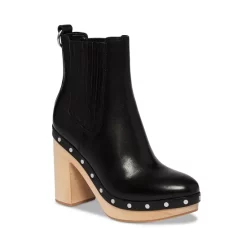 Top 10 🤩 PAIGE 👩 Women's Adina High Bock Heel Clog Booties Tan 🔔