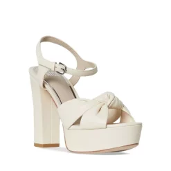 Best Sale 🥰 PAIGE 👩 Women's Colbie Ankle Strap Platform 🩴 Sandals Bone 😍