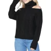 New 👏 PAIGE Lorilee Cold Shoulder Sweater Black ⌛