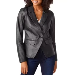 Wholesale π PAIGE Aventura Leather Blazer Black π