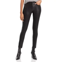 Brand new 😀 PAIGE Hoxton High Rise Ankle Skinny 👖 Jeans In Black Fog Luxe 🧥 Coating 🔥