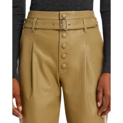 Budget 🎉 PAIGE Maria Faux Leather Pants Dark Brushed Olive 🤩 -Skinny Jeans Store unnamed file 644