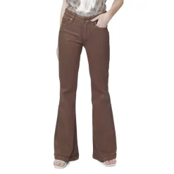 Best Pirce ✔️ PAIGE Genevieve High Rise Flared 👖 Jeans In Cognac Luxe 🧥 Coating 🔔