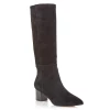 Hot Sale 😉 PAIGE 👩 Women's Palmer Block Heel 🥾 Boots Black 🎉