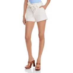 New 🤩 PAIGE Anessa Belted Shorts Qrtzsand ⌛