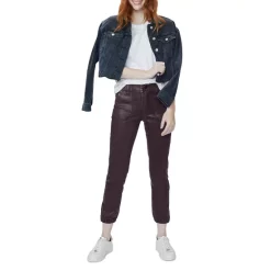 Deals ❤️ PAIGE Mayslie High Rise Jogger 👖 Jeans In Black Cherry Luxe 🧥 Coating 👏 -Skinny Jeans Store unnamed file 716