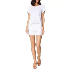 Outlet 🎉 PAIGE Mayslie Utility Cut-Off Jean Shorts In Crisp White 😉 -Skinny Jeans Store unnamed file 759