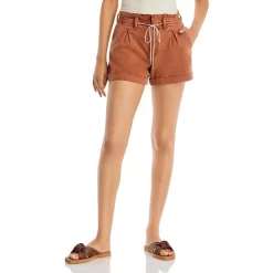 Wholesale 😍 PAIGE Carly Drawstring Waist Shorts Vintage Mocha Bisque ✔️