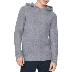 Buy 🌟 PAIGE Bowery Hooded Pullover Sweater Heather Navy 🧨