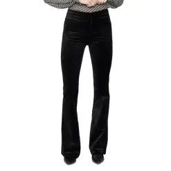 Outlet ❤️ PAIGE Lou Lou Velvet Flare Leg Pants Blkovrdye 😀