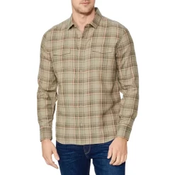 Buy π PAIGE Everett Plaid π Shirt French Haze β¨