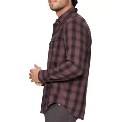 Deals 🌟 PAIGE Everett Check 👕 Shirt Night Mauve 👍 -Skinny Jeans Store unnamed file 965